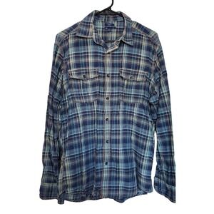 Gap Classic Fit Button Down Plaid Shirt Size M Long Sleeve Western‎ Roper